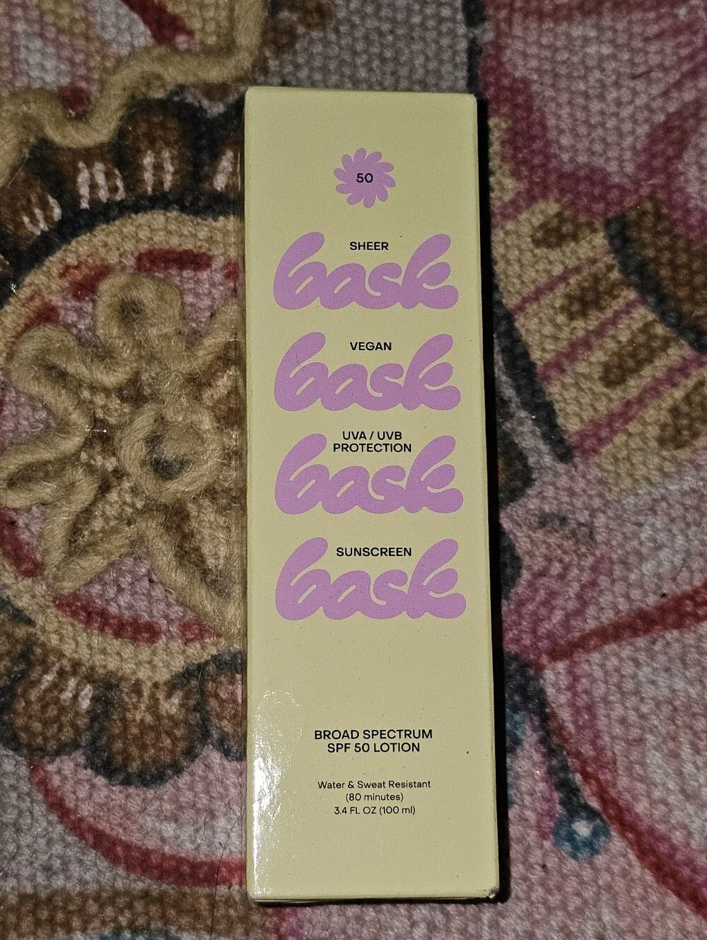 Bask Suncare SPF 50 Sheer Moisturizing Sunscreen Lotion - EXP 12/27 Vegan 3.4 Fl